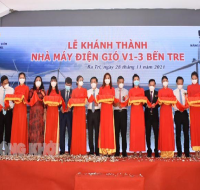 Bến Tre khánh thành Nhà máy điện gió đầu tiên vốn đầu tư 1.500 tỷ đồng